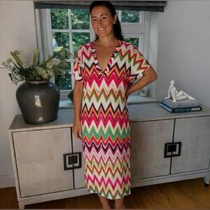 ✨VIBRANT, MISSONI INSPIRED, ZIGZAG DRESS - EFFORTLESS STYLE & COMFORT - BNWT✨